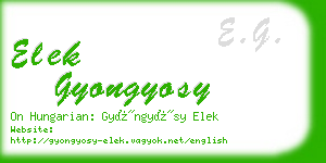 elek gyongyosy business card